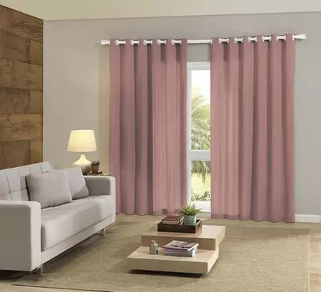 Cortina  Bella Janela Rustica 260X230 Muralle Vermelho