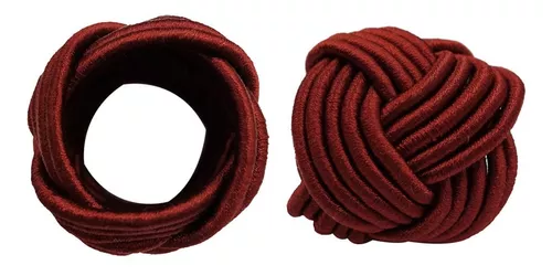 KIT PORTA GUARDANAPOS NIA CORDAS 4PCS VERMELHO