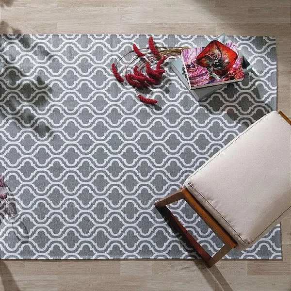 TAPETE BJA JACQUARD 130X200 ELEGANCE CINZA