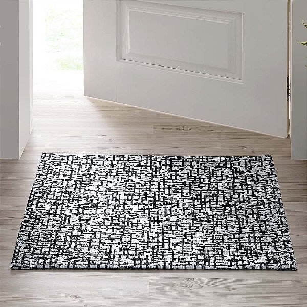 TAPETE BJA JACQUARD 130X200 LADRILHO CINZA