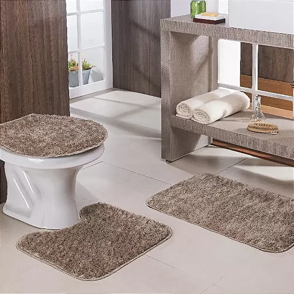 Jogo Banheiro Jolitex Elite 3pcs Trigo