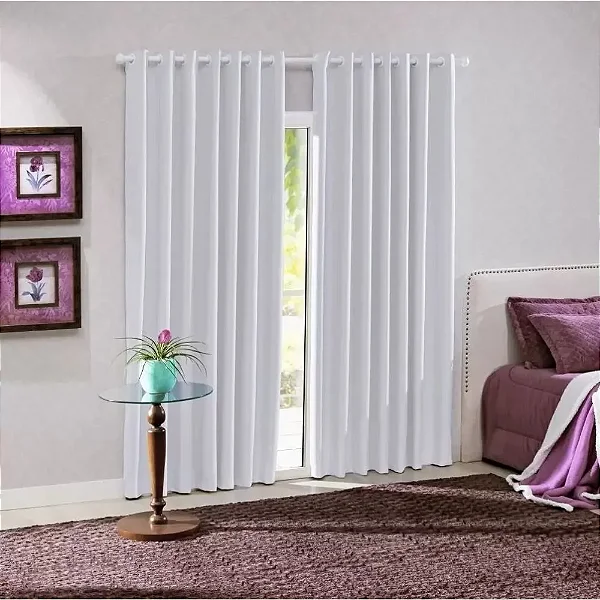 Corta Luz  Bella Janela Tecido 360X250 Liso Branco