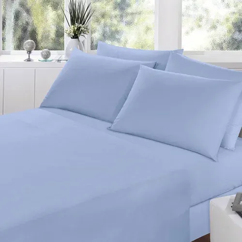 LENÇOL COT PRATA 150F KING AZUL 6714 COM ELASTICO