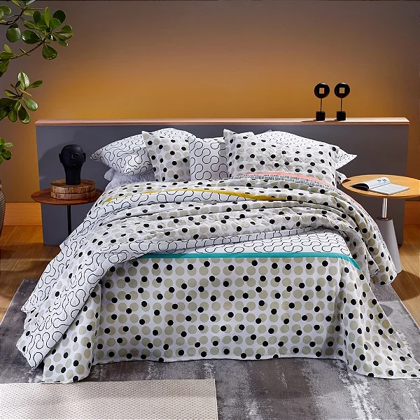 JG CAMA COT HOME DESIGN KING FLIP BEGE 4PÇS