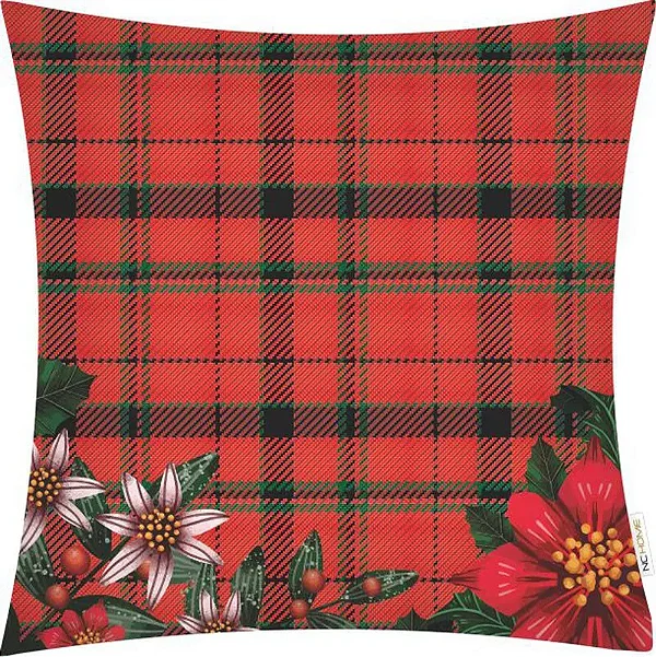 CAPA ALMOFADA NIA VELUDO DIG NATALINO 43X43 012