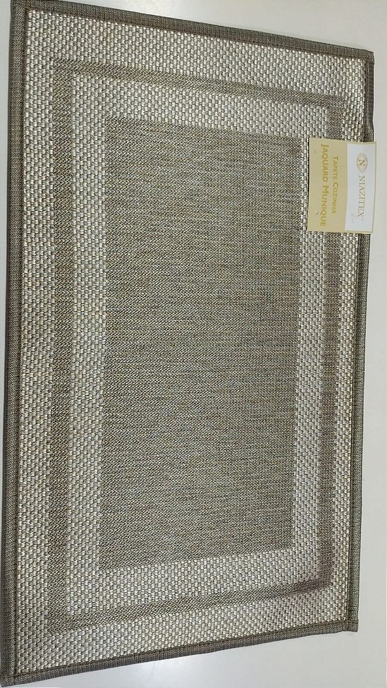 TAPETE NIA COZINHA JAQUARD MUNIQUE 45X120 BEGE
