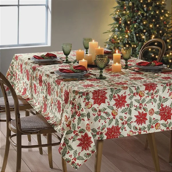 TOALHA DE MESA DOL CELEBRA EST 160X240 NATAL 106 8 LUGARES