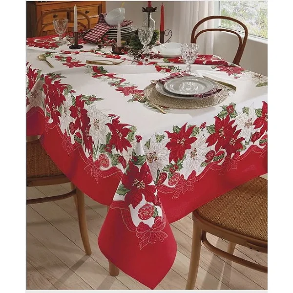 TOALHA DE MESA DOL ATHENAS EST 160X250 NATAL 104  8 LUGARES