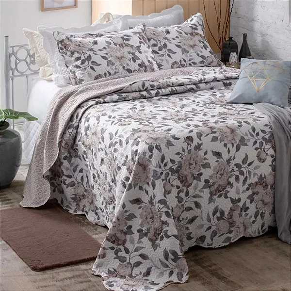 KIT COLCHA JOL ULTRASONIC DYURI CARMESIA 260X240 QUEEN 3PÇS