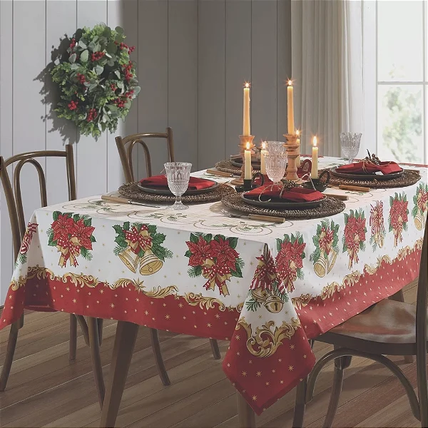 Toalha Mesa Dol Athenas Est 140X210 Natal 107 6 lugares
