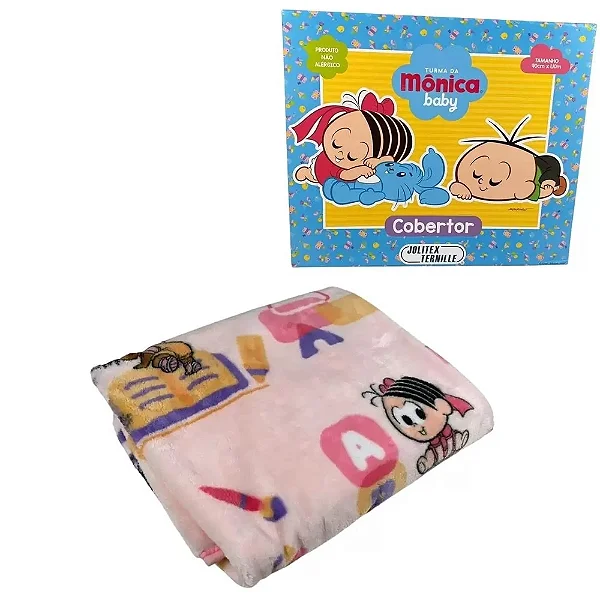 Cobertor Jolitex Mônica Infantil 90x1,10 ABC RS/CD