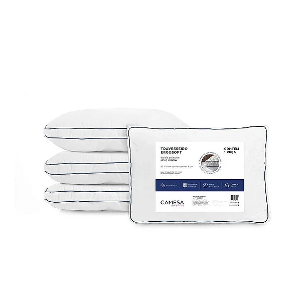 Travesseiro Camesa Ergosoft 50x70 Branco
