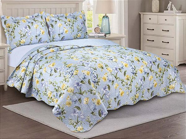 Kit Colcha Camesa Evolution Queen 240X260 Thalia 3pçs