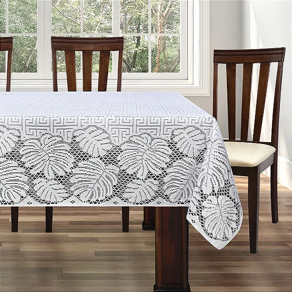 Toalha de Mesa Beija Flor 1,60x1,60 Branco