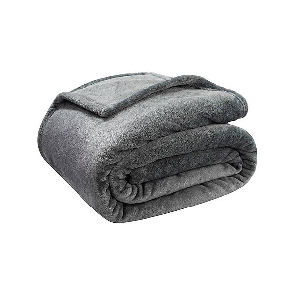 COBERTOR CAM VELOUR 300G QUEEN CINZA