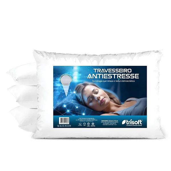 Travesseiro Trisoft Antiestresse Fio Carbono 50x70