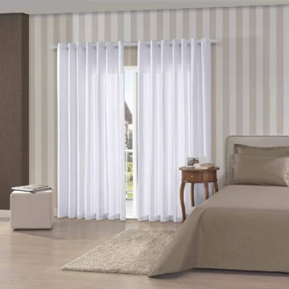Cortina Bella Janela Rústica 420x280 Pantex Branco