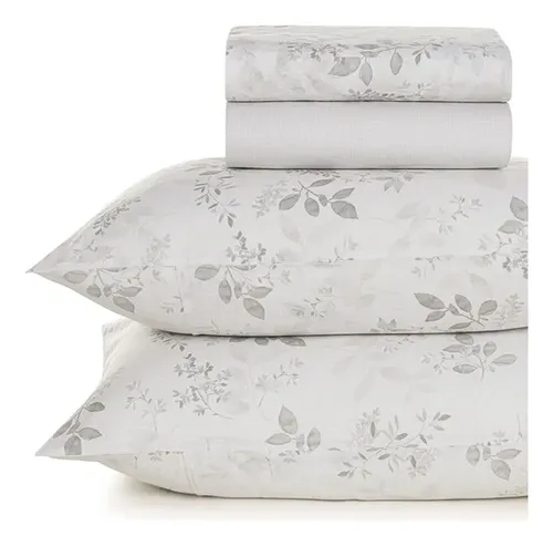 Jogo de Cama Karsten Acácia Estampado Queen 4 Peças
