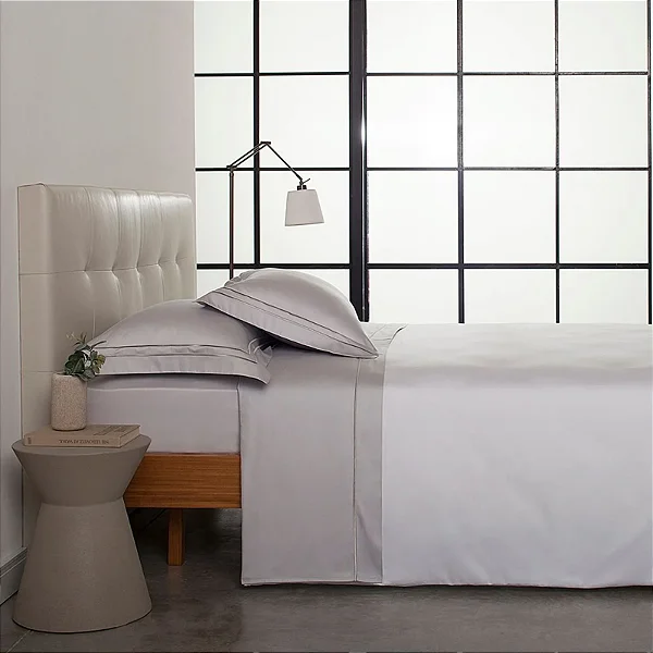 Jogo de Cama Buddemeyer Sublime Queen Prata Ponto Cheio Prata 4 Peças