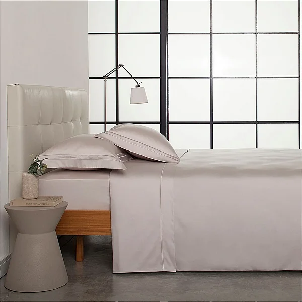 Jogo de Cama Buddemeyer Sublime Queen Bege Ponto Cheio Bege 4 Peças