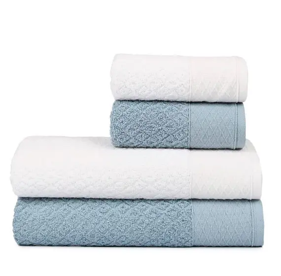 Jogo de Banho Atlântica Capri Caixa 4 Peças 2476 403 Azul/Off White