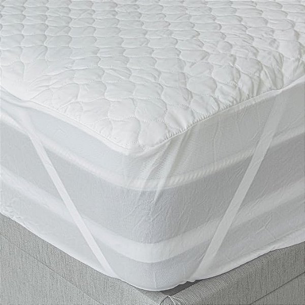 Protetor Colchão Camesa Matelado Impermeável 138x188x30 Branco