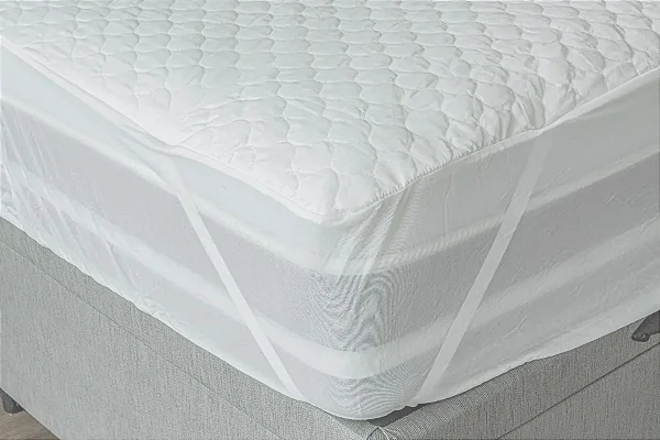 Protetor Colchão Camesa Matelado Impermeável Queen 158x198x35 Branco