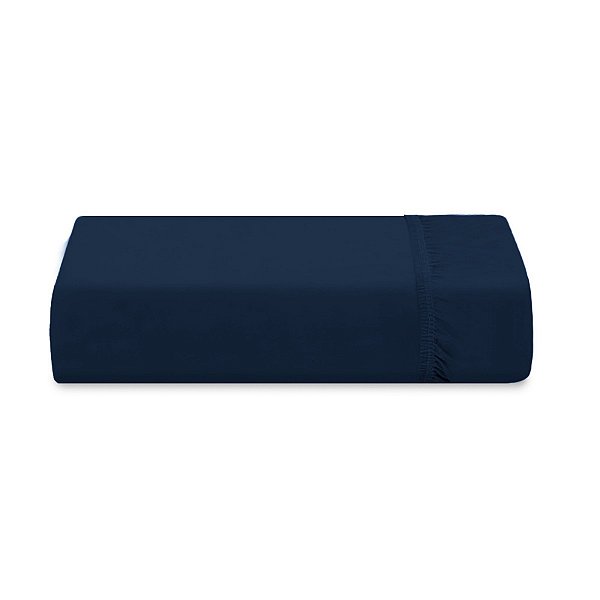Lençol Sul Brasil Premium Penteado King 190x200x40 Cor Azul Real