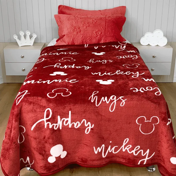 Cobertor Jolitex Raschel Infantil Disney 150x200 Mickey & Minnie