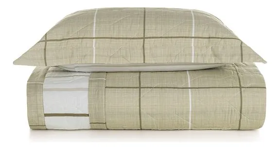 Kit Colcha Karsten Santiago Estampado Solteiro 2pcs