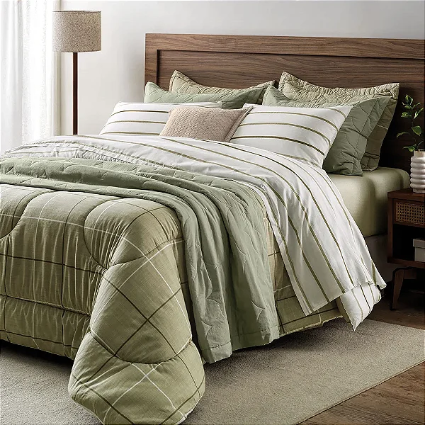 Edredom Karsten Santiago Estampado 180x240 Solteiro