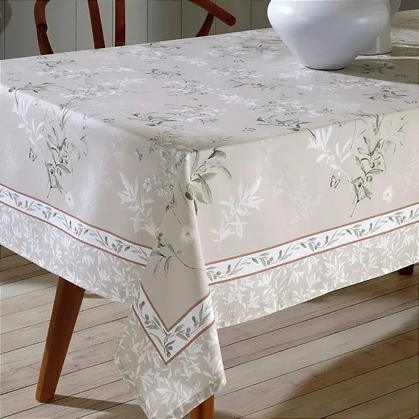 Toalha de Mesa Döhler Clean Renova Estampa Digital 140x140 Adele