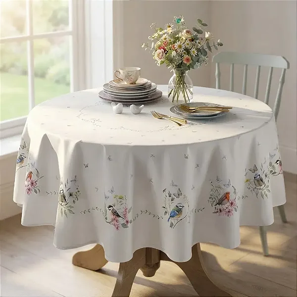 Toalha de Mesa Dohler Clean Renova Estampado Digital 180 Redonda Jardim