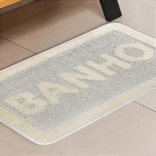 Tapete Niazitex Banheiro Palazzo Banho 45x75 Marfim