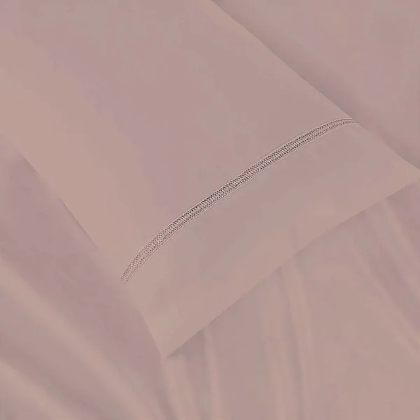 Jogo de Cama Niazitex Percal Soft 300 Glamour Casal Rose 4 Peças