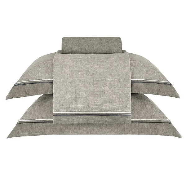 Jogo de Cama Buddemeyer Vision Orion Queen Estamapado Chumbo 4 Peças 300 Fios