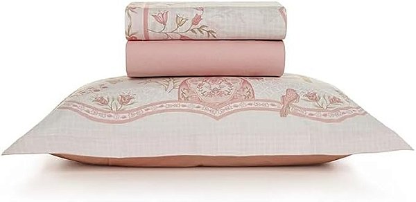 Jogo de Cama Karsten Emilia Estampado 180x250 Solteiro 3 Peças