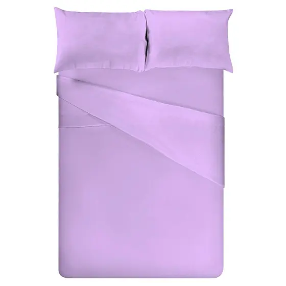 Lençol Estamparia Premium Linea Queen Violeta com Elástico 180 Fios