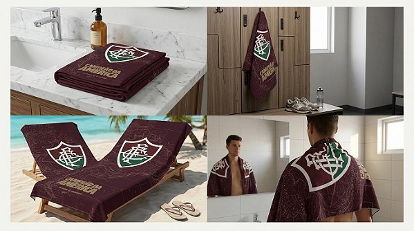 Toalha Banho Lepper Aveludada Transfer 70X140 Fluminense