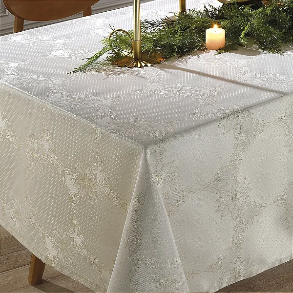Toalha Mesa Dolher Jacquard Lumina Retangular 8 Lugares 160X270 4885