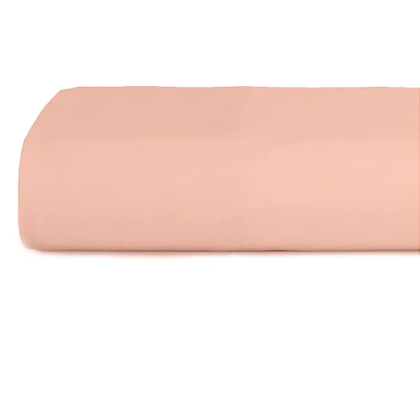 Lençol Avulso Com Elastico Estamparia Premium Linea Queen 180 Fios 100% Algodão Rosa Claro