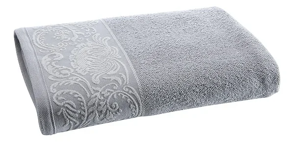 Toalha Banho Fatex Louise 70 X 140 Cinza 100%Algodão