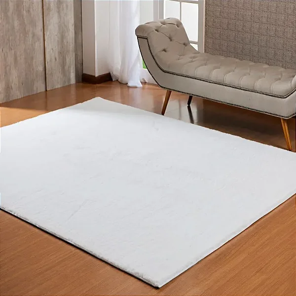 Tapete Niazitex Pele Albany Pratik 60X120 Branco