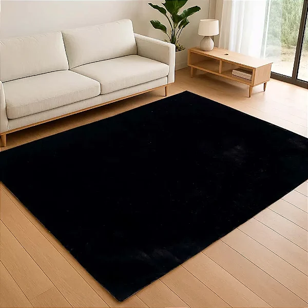 Tapete Niazitex Pele Albany Pratik 60X120 Preto