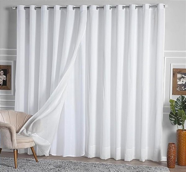Cortina Niazitex Flame Duplex 400X250 Branco