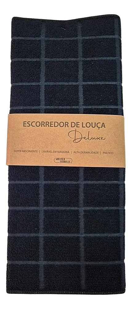 Escorredor de Louça Jolitex Deluxe 38x51 Preto