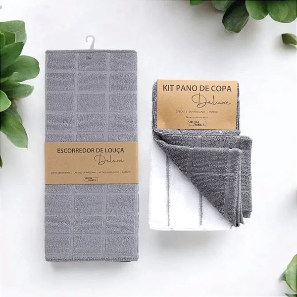 Escorredor Louça Jolitex Deluxe 38X51 Cinza