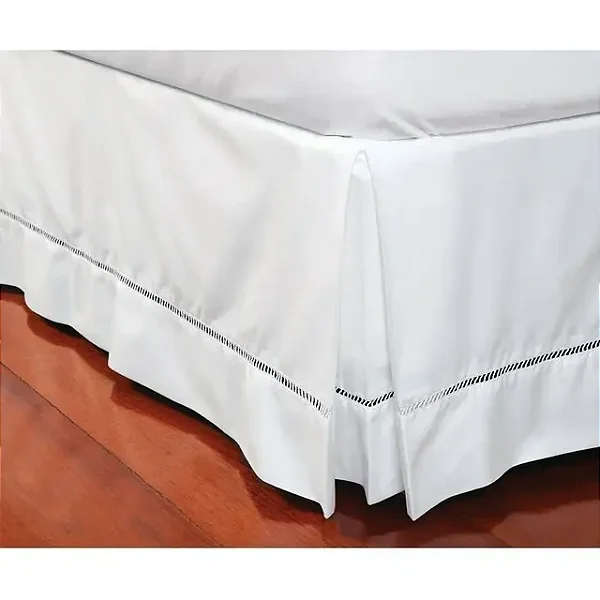 Saia Box Camesa Ponto Palito King 193X203X38 Branco