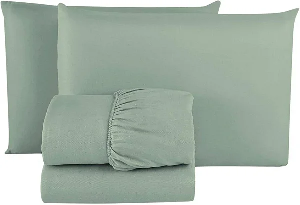 Jogo Cama Estamparia Premium Plus Queen Menta 4 Peças
