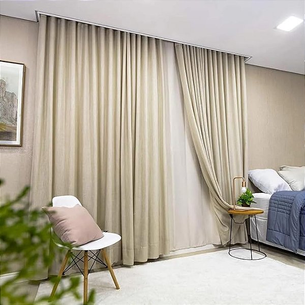 Cortina Trilho Bella Janella Inove Duplex Provença Linho 660X280